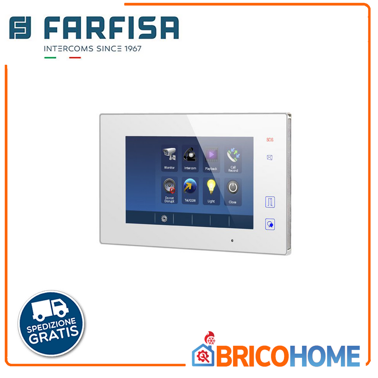Zusätzlicher Monitor mit 7''-Speicher für 1SEK/MEW - FARFISA-Kit