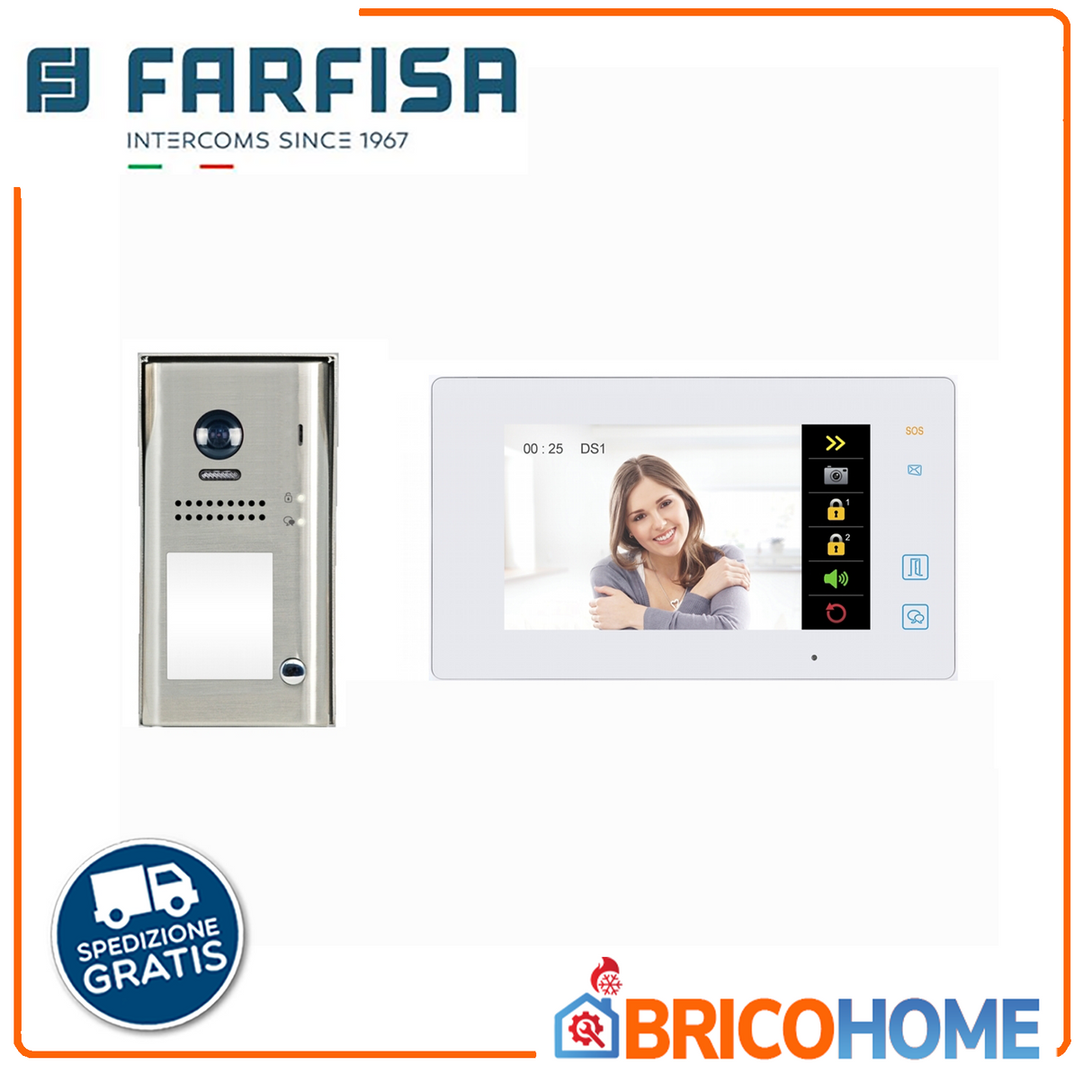 2-Draht-Video-Gegensprechanlage mit WLAN-Anschluss – Farfisa 1SEK/MEW