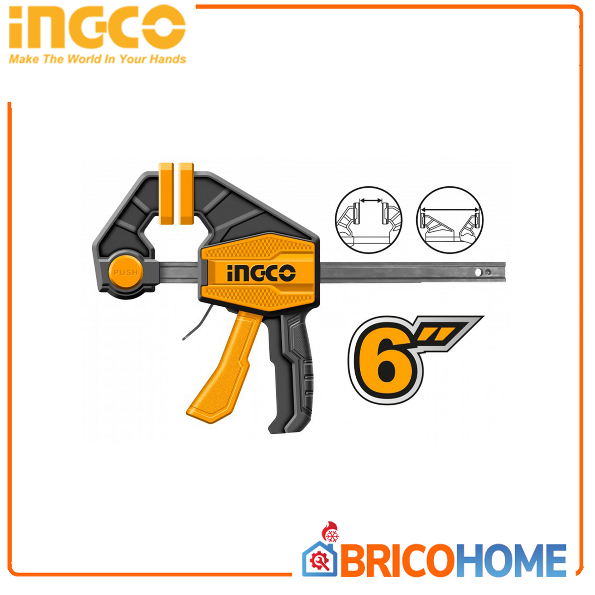 Schnellspannklemme 63X150mm 6" - INGCO