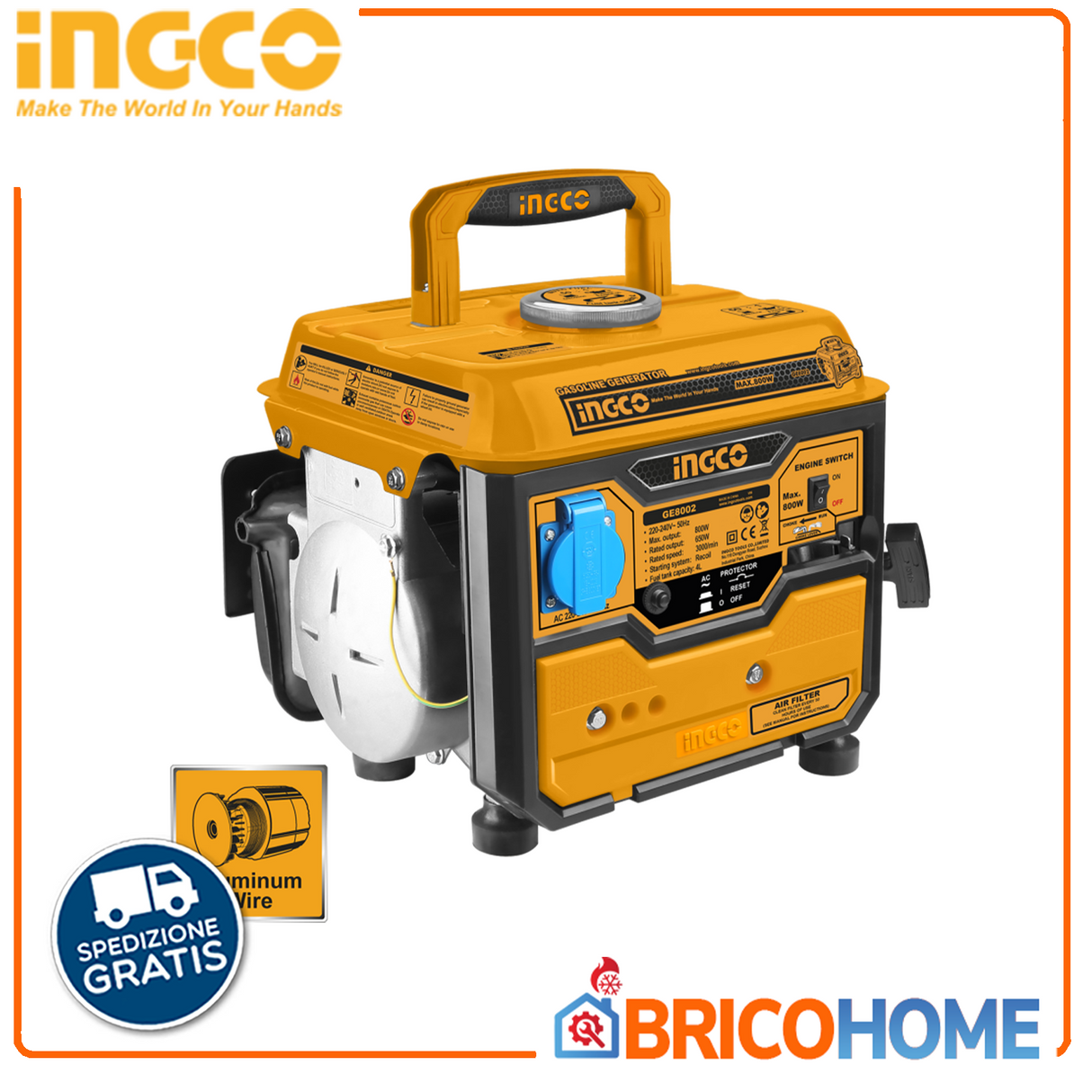 INGCO 0.8 kW blend current generator