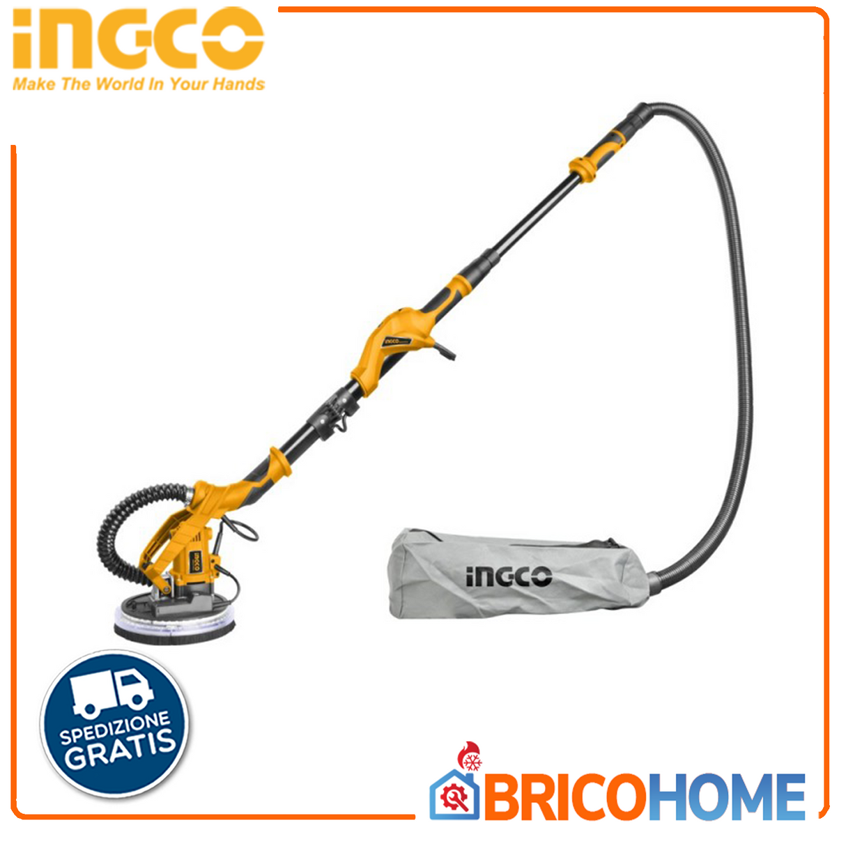INGCO Levigatrice murale a giraffa 1050W con borsa DWS10501