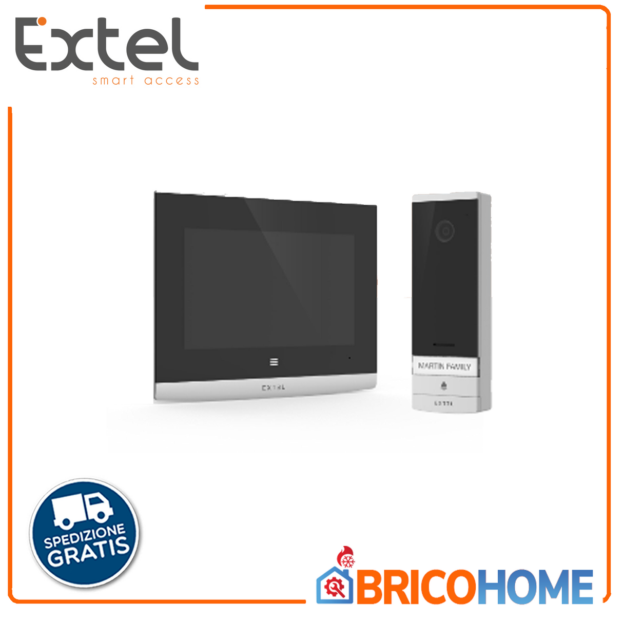 EXTEL 7" video entryphone connected to your smartphone 720324
