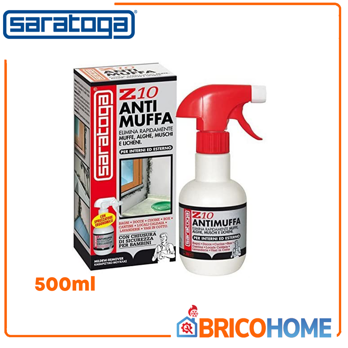 Antimuffa spray per tutte le superfici Z10 500ml - SARATOGA