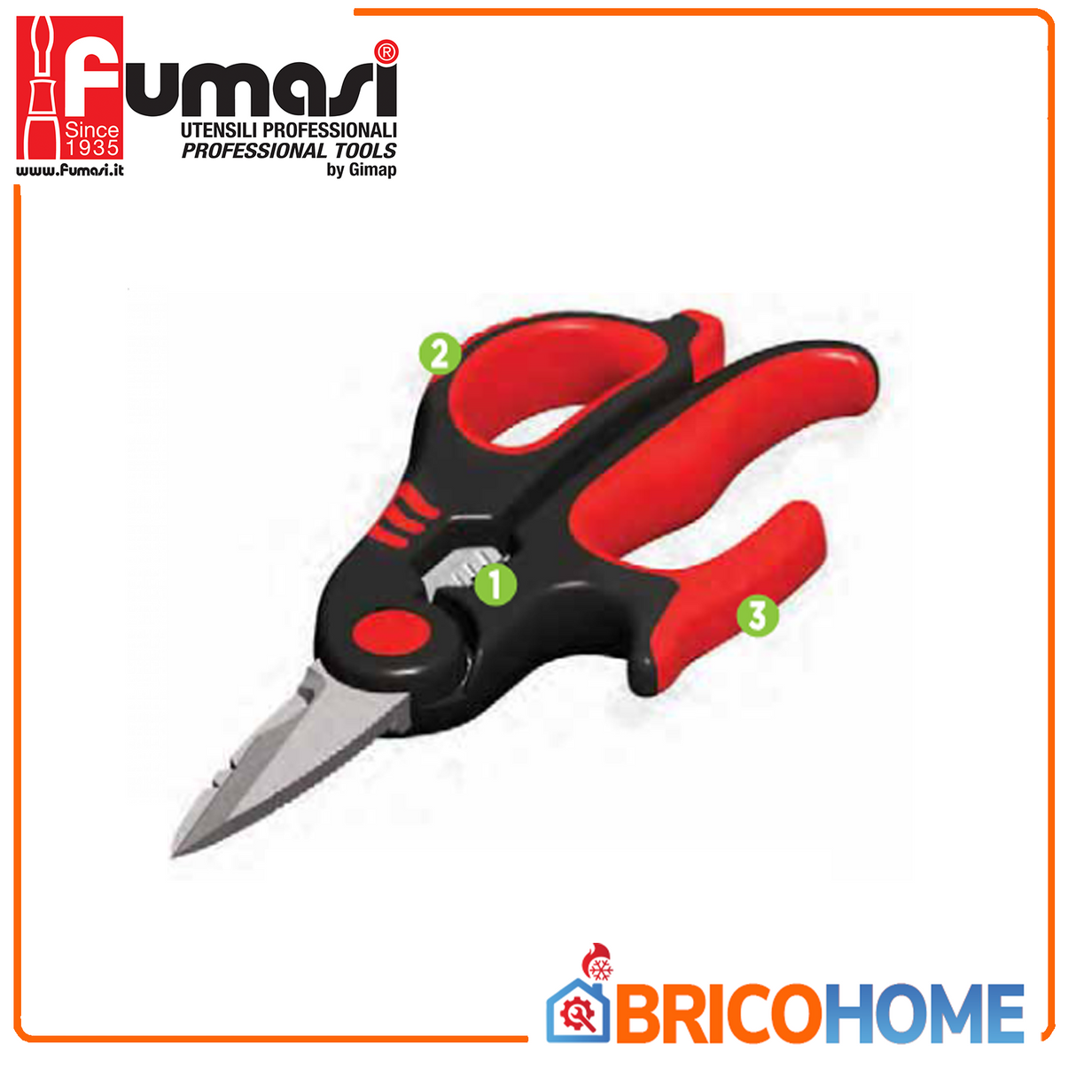 Professionelle Schere für Elektriker mit Kabelschneider - FUMASI