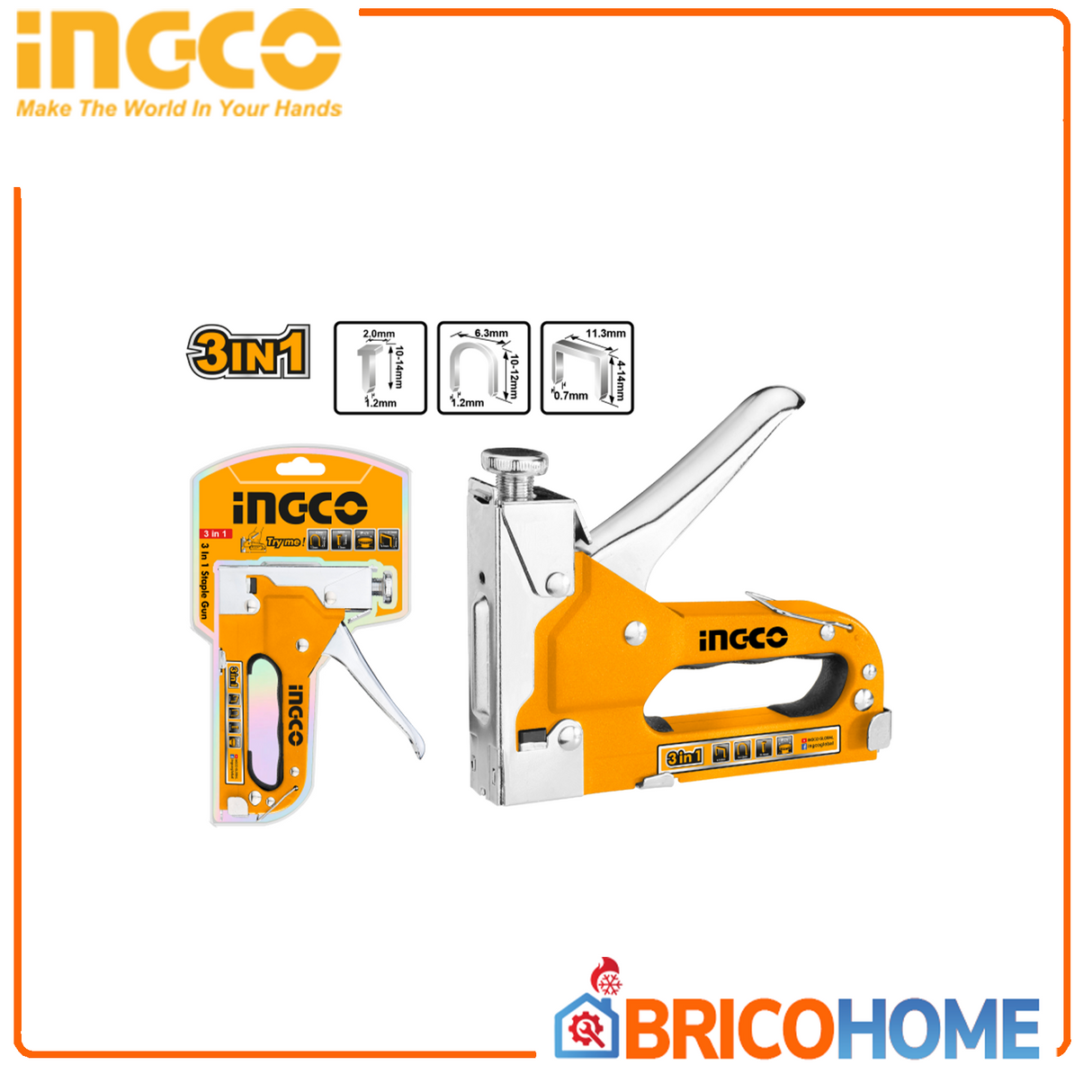 3-in-1-Handtacker-Nagler - INGCO