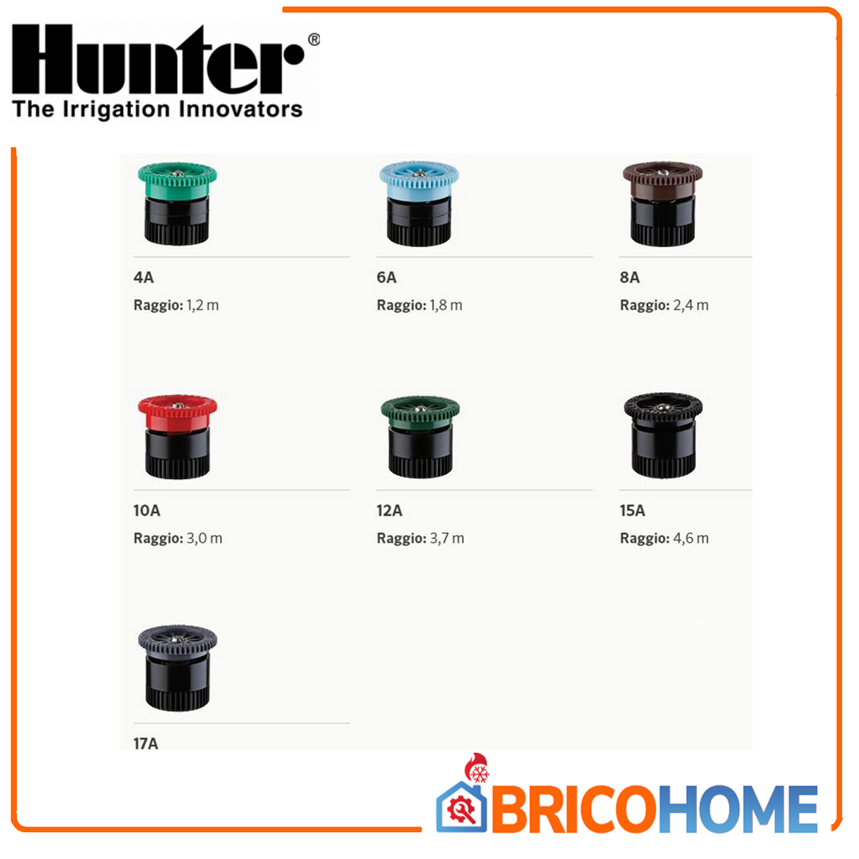 Hunter Testine regolabili da 0° a 360° per irrigatori