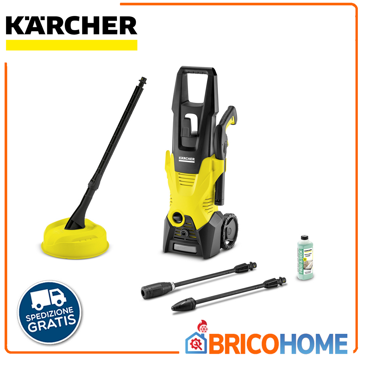 Karcher K3 Casa 120BAR 1600W Kaltwasser-Hochdruckreiniger mit Zubehör
