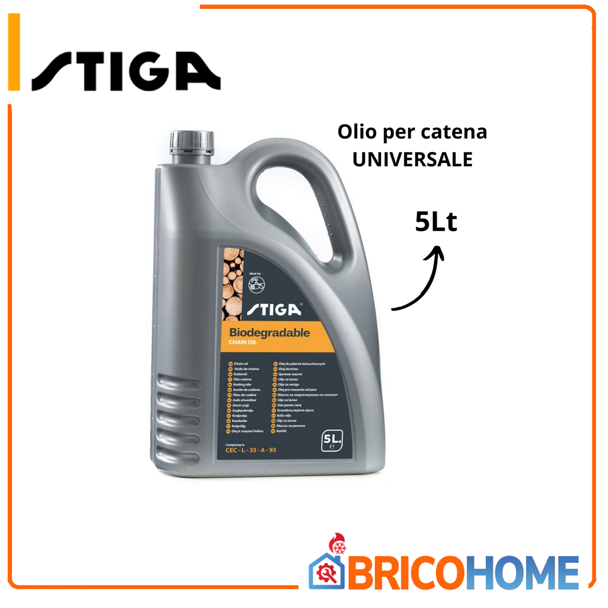STIGA OIL protective lubricant for chain and bar chainsaws Professional 5 litres
