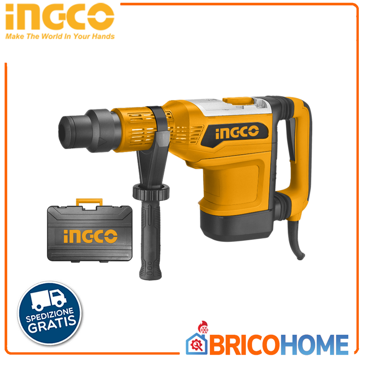 Martello demolitore 1500W SDS-MAX potenza regolabile INGCO