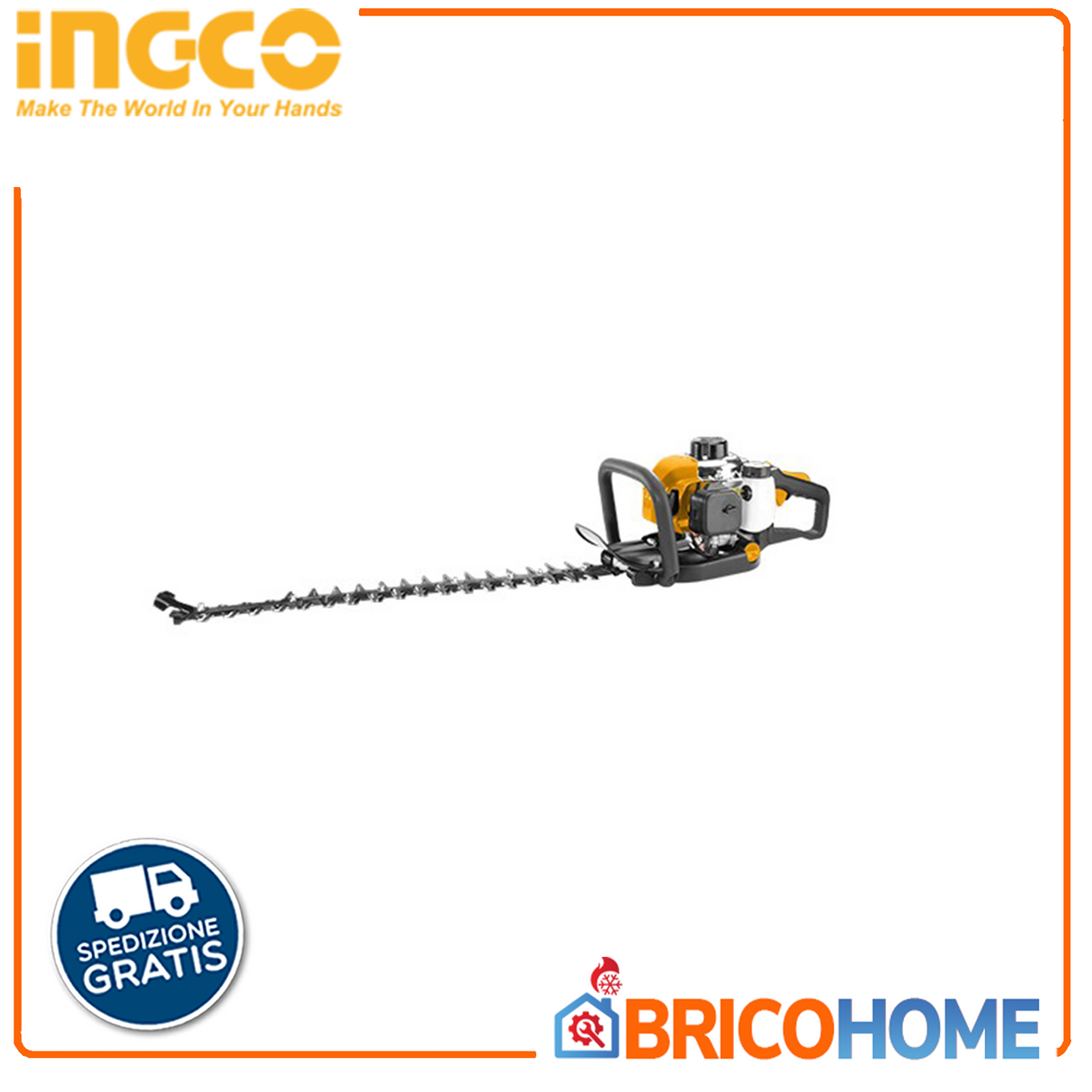 INGCO Benzin-Heckenschere 25,4 cc 1 PS 55 cm Klinge