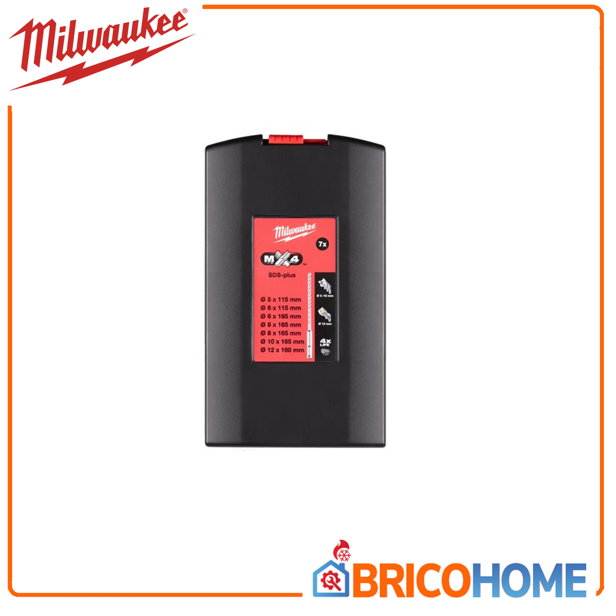 Satz mit 7 SDS-Plus-Bits mit 4 Schneiden – MX4 MILWAUKEE