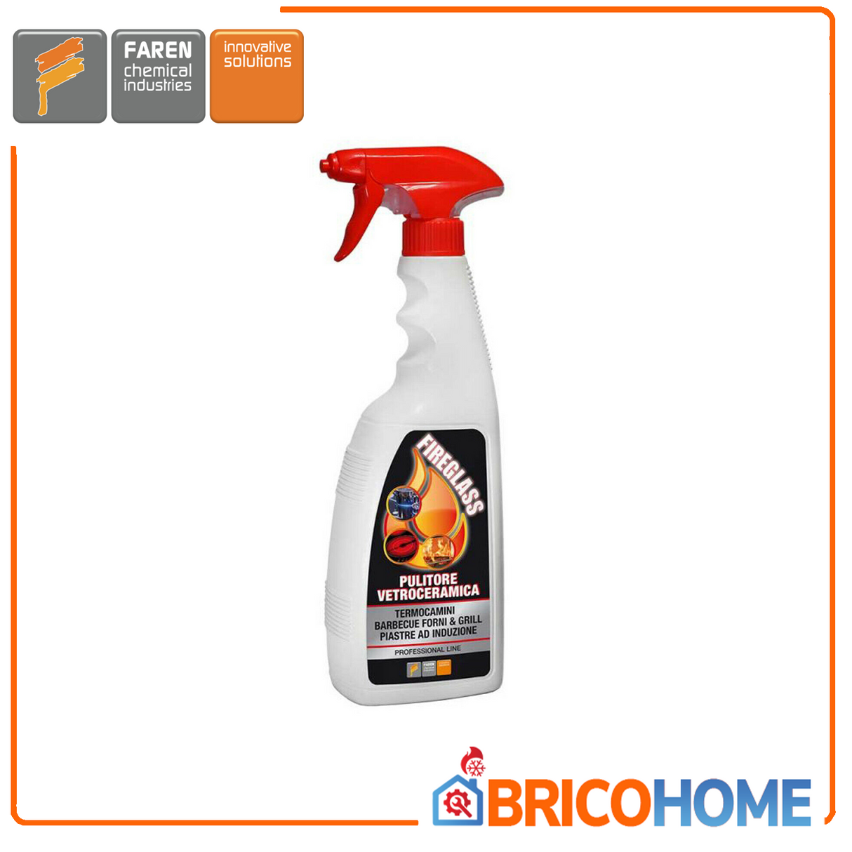Pulitore vetroceramica termocamini e barbecue 750 ML FIREGLASS FAREN