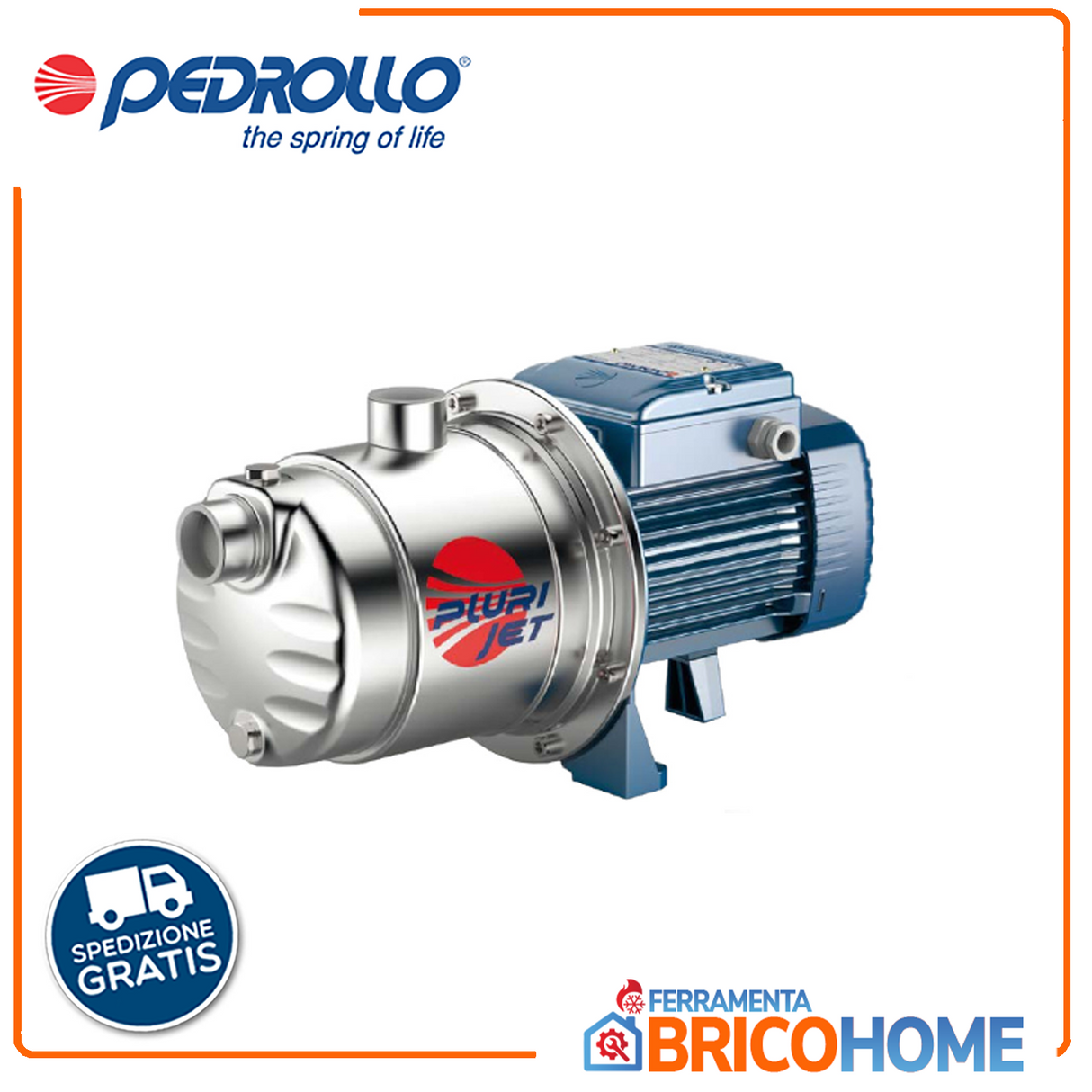 Pedrollo Elettropompa multigirante autoadescante PLURIJETm 3/100 0.75 HP silenziosa