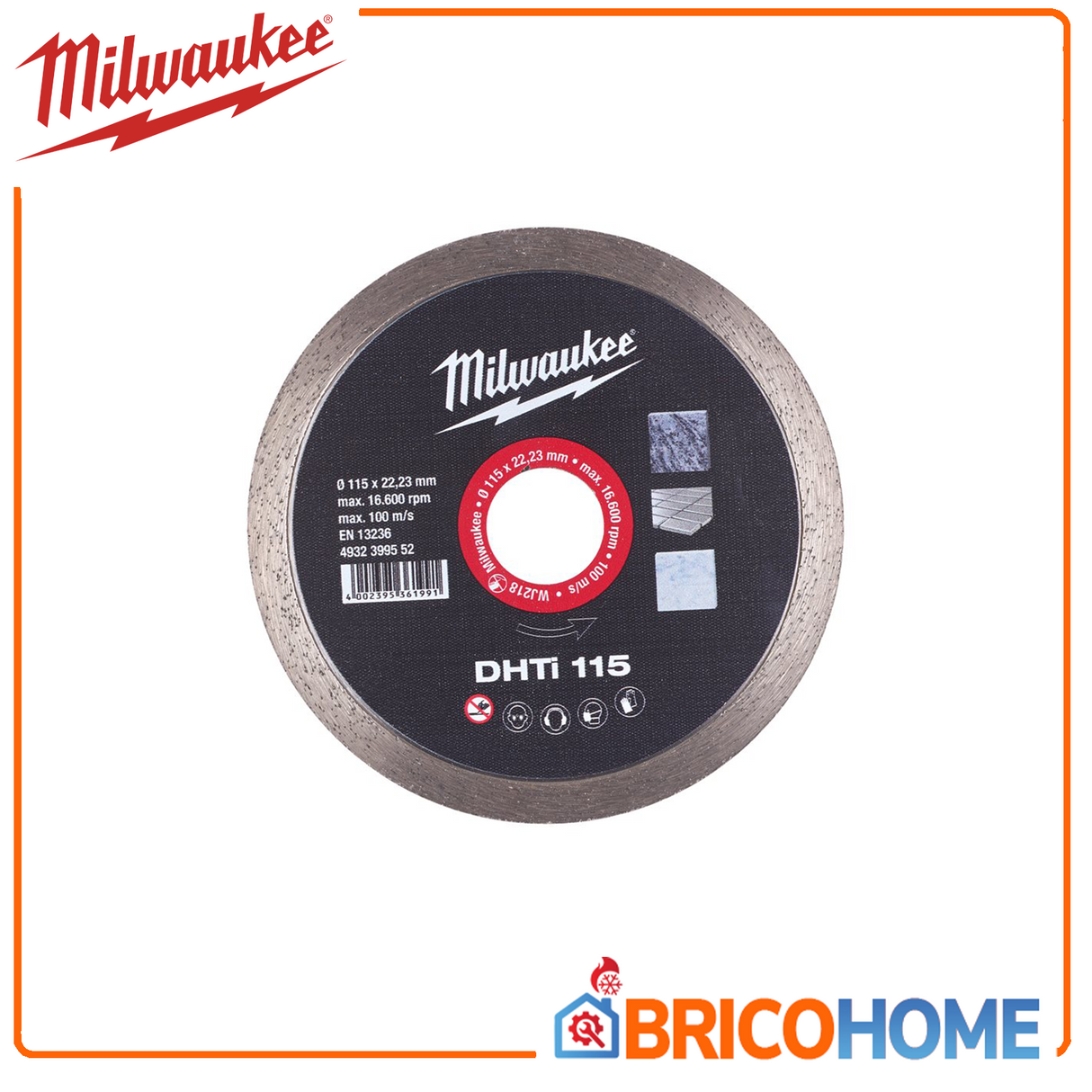 DHTi-Diamanttrennscheibe 115 mm für Keramik – Milwaukee