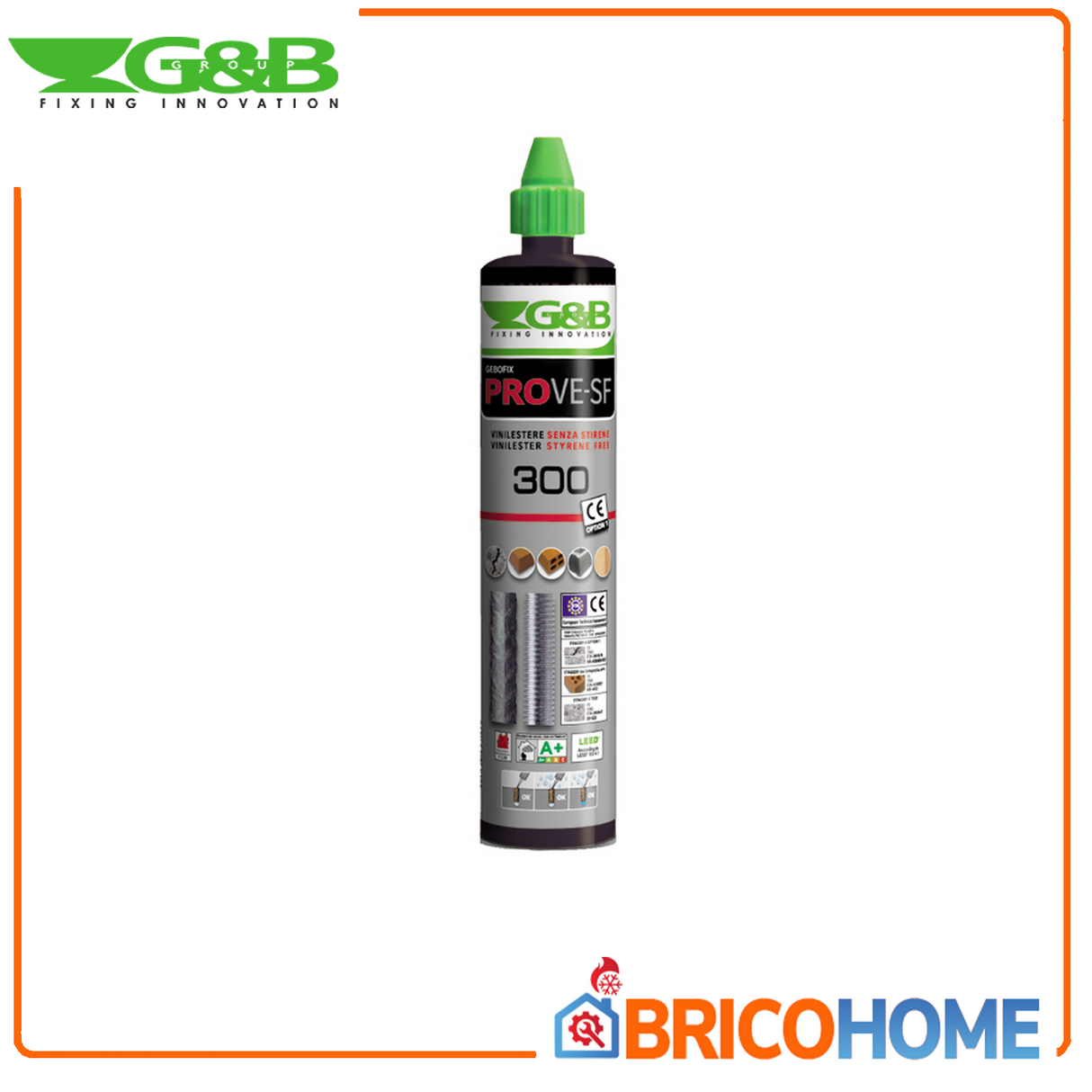 Gebofix PRO VE-SF CE1 Ancorante chimico a base vinilestere senza stirene - 300ml