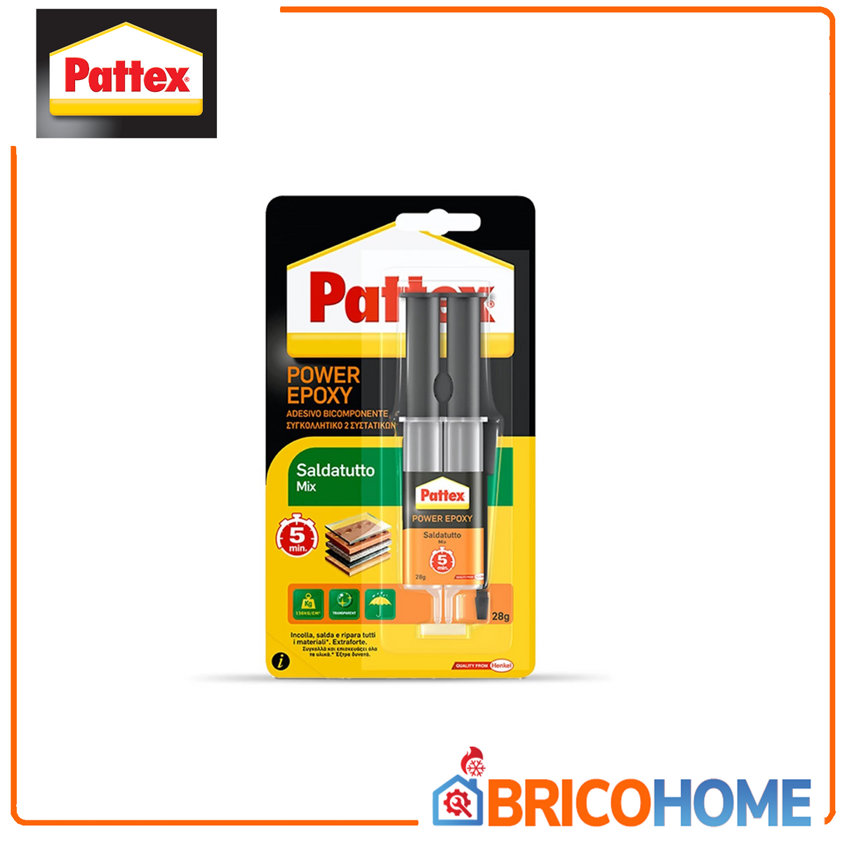 Pattex weld-all mix transparent 28g pack.