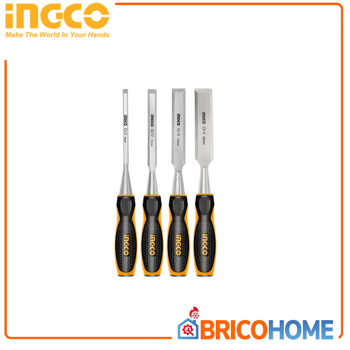 Set 4 scalpelli per legno - INGCO
