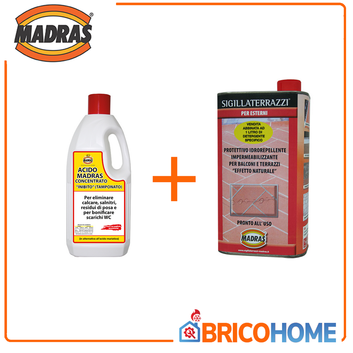 MADRAS Protettivo idrorepellente SIGILLATERRAZZI + Acido tamponato concentrato