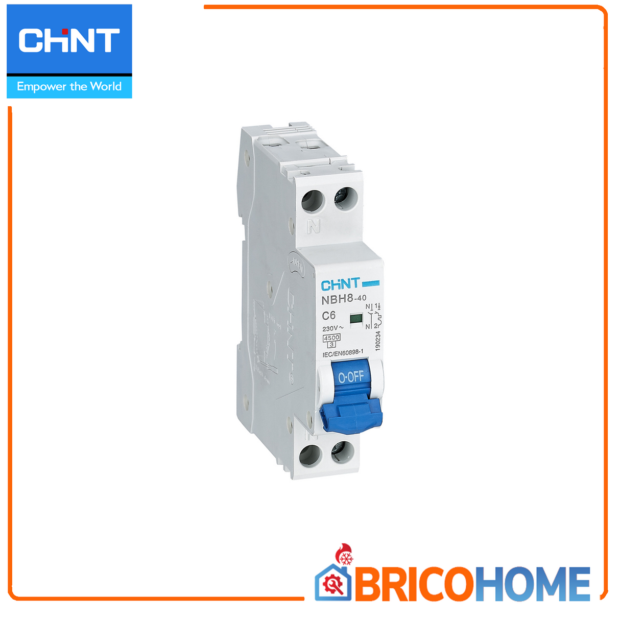 Interruttore magnetotermico compatto 1 modulo - 1P+N 4,5kA Curva C - CHINT