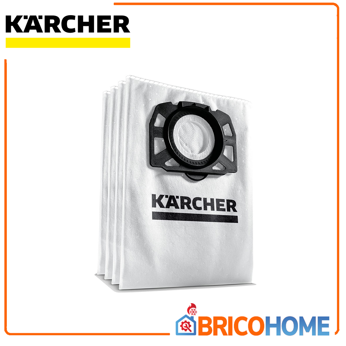 Sacchetti filtro in vello TNT 4 pezzi per Aspirapolveri Karcher WD4, WD5, WD6