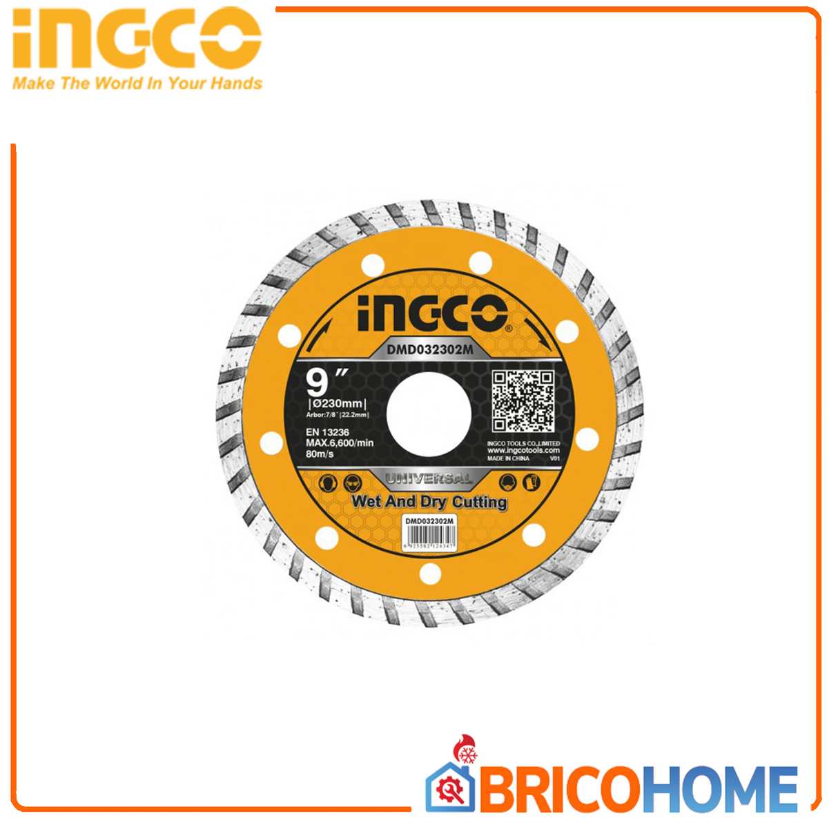 Disco diamantato turbo corona continua 230mm INGCO