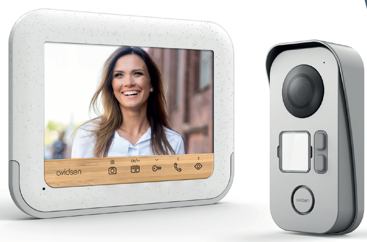 AVIDSEN 2-wire Bamboo color video door phone KIT