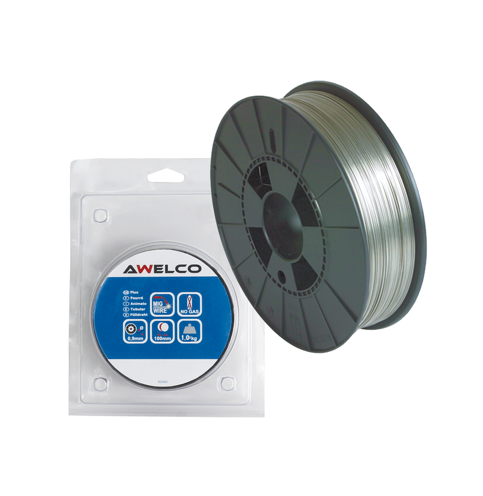 CORED WIRE COIL FOR NO GAS WELDING MACHINE Ø 0,9 MM. FROM 1.0 KG AWELCO