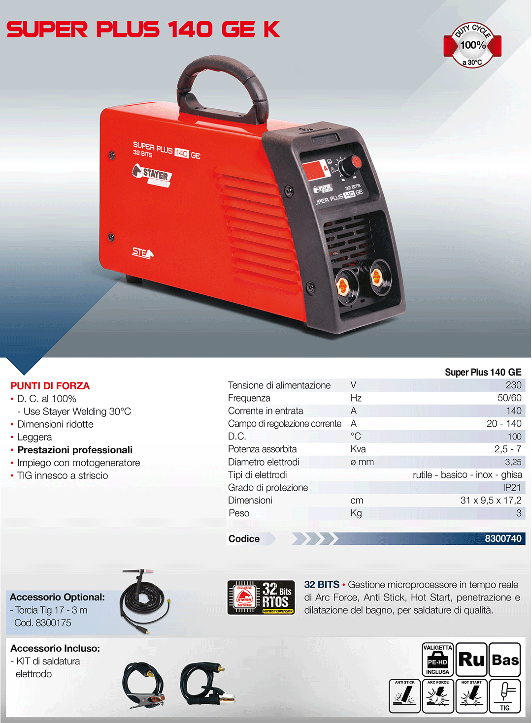 STAYER Super Plus 140 GE K inverter welding machine