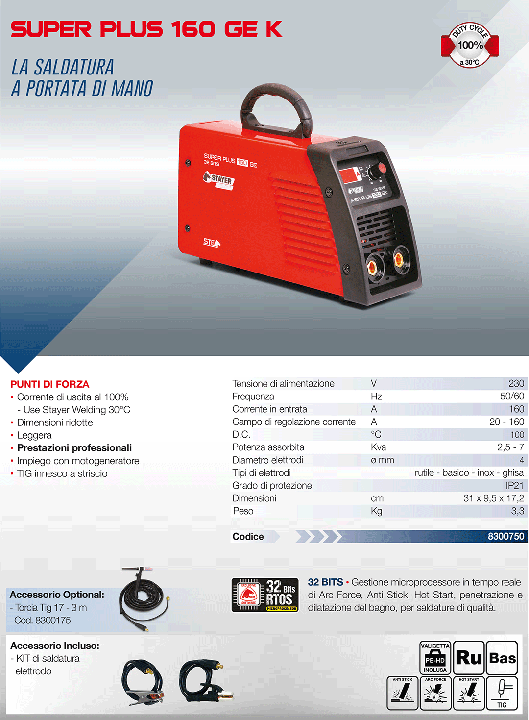 STAYER Super Plus 160 GE K inverter welding machine