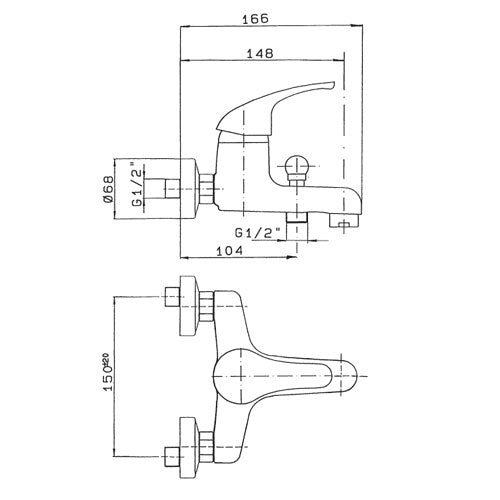Einhebel-Wannenmischer - Ecoline GS