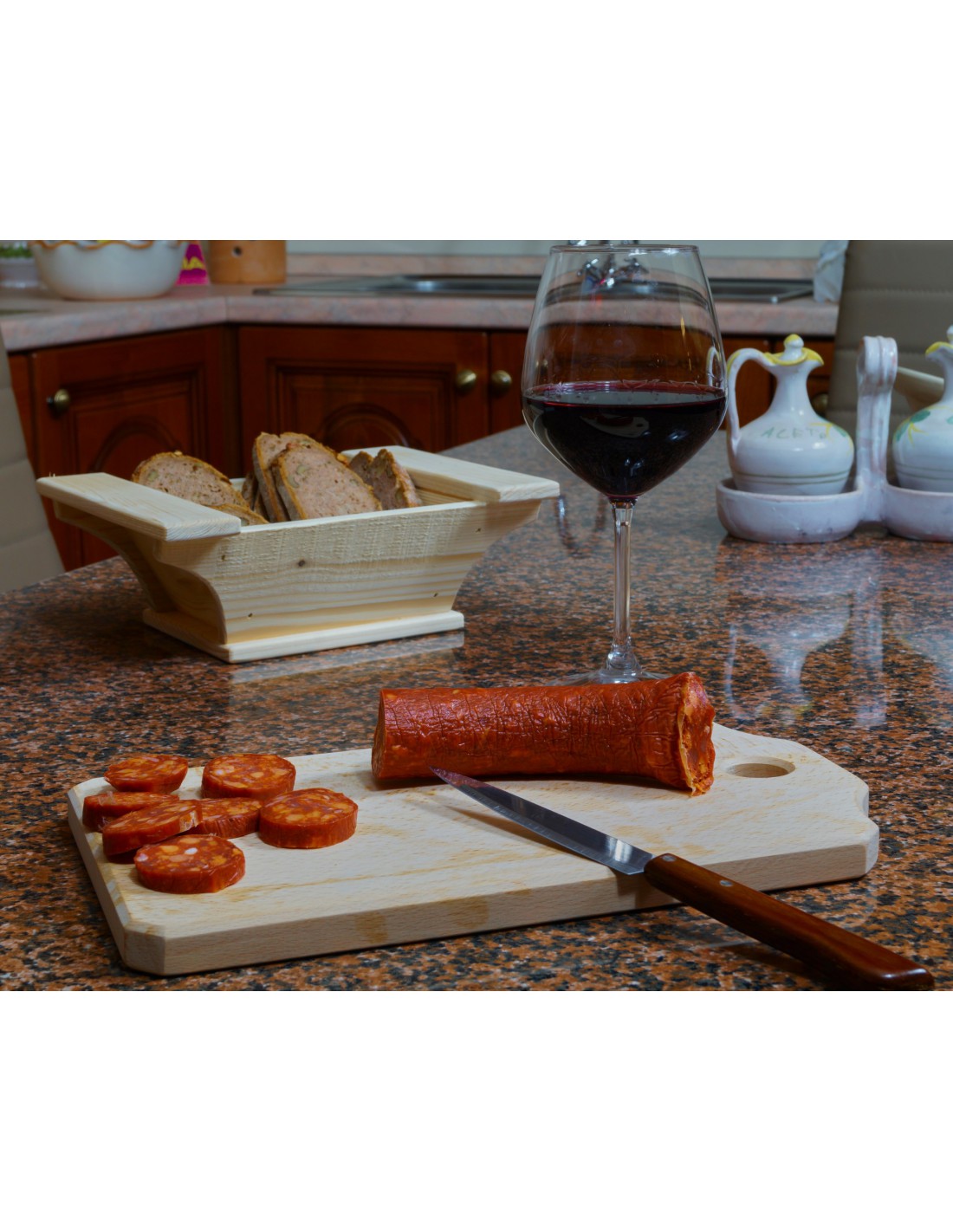 Schneidebrett aus massivem Buchenholz, L33 x T20 x H2 cm