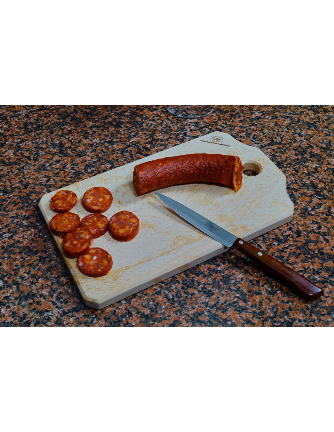 Schneidebrett aus massivem Buchenholz, L37 x T23 x H2 cm