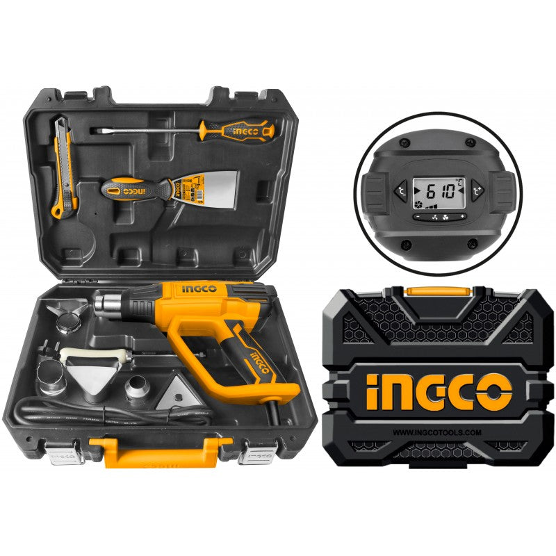 INGCO Termosoffiatore PRO 2000W con valigetta e accessori