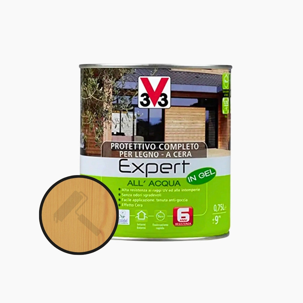 Komplettes Schutzimprägniermittel für Holzexperte auf Wasserbasis in Gel 0,75 L V33