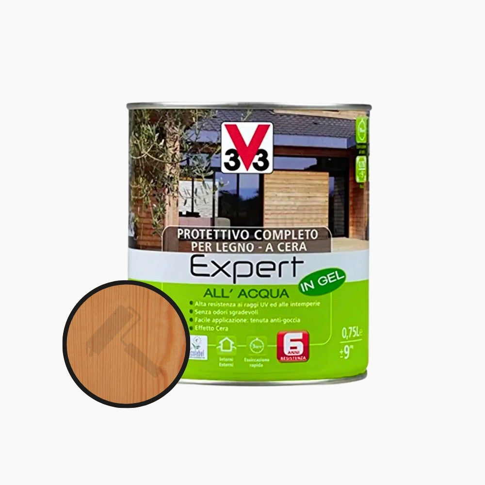 Komplettes Schutzimprägniermittel für Holzexperte auf Wasserbasis in Gel 0,75 L V33