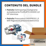 Kit Pedrollo Elettropompa PLURIJETm 4/100X 1,0 HP + Presscontrol EASYPRESS 1,5 BAR [BUNDLE]