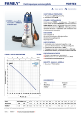 Elettropompa sommergibile per drenaggio acque sporche e liquami in acciaio inox - Family Pedrollo