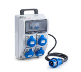 ROSI Quadro di distribuzione ASC per cantieri con 4 Prese 2P+⏚ 230V 16A IP67