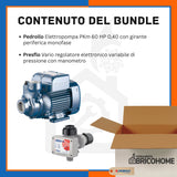 Kit Pedrollo Elettropompa PKm 60 HP 0,40 + Presflo Vario Regolatore Elettrico [BUNDLE]