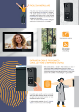 Extel Videocitofono cablato connesso con accesso tramite impronta digitale e generazione codici QR