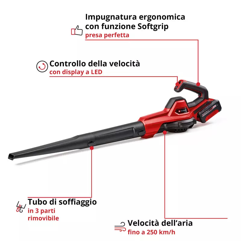 Soffiatori per foglie a batteria GE-UB 18/250 Li E (1x4,0Ah)