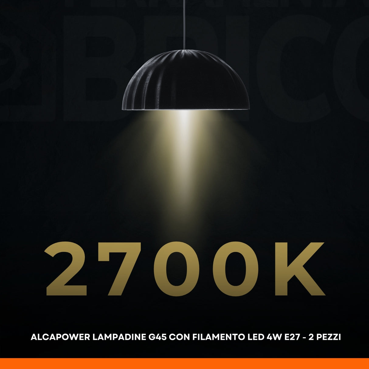 AlcaPower Lampadine G45 con filamento LED 4W E27 - 2 pezzi