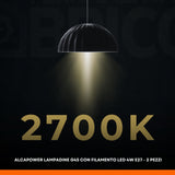 AlcaPower Lampadine G45 con filamento LED 4W E27 - 2 pezzi