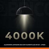 AlcaPower Lampadine G45 con filamento LED 4W E27 - 2 pezzi