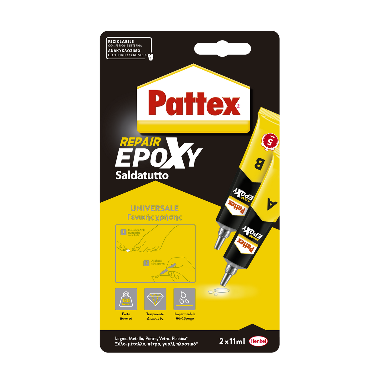 Pattex Power Epoxy Saldatutto Mix 5 min. pack 2x12gr 