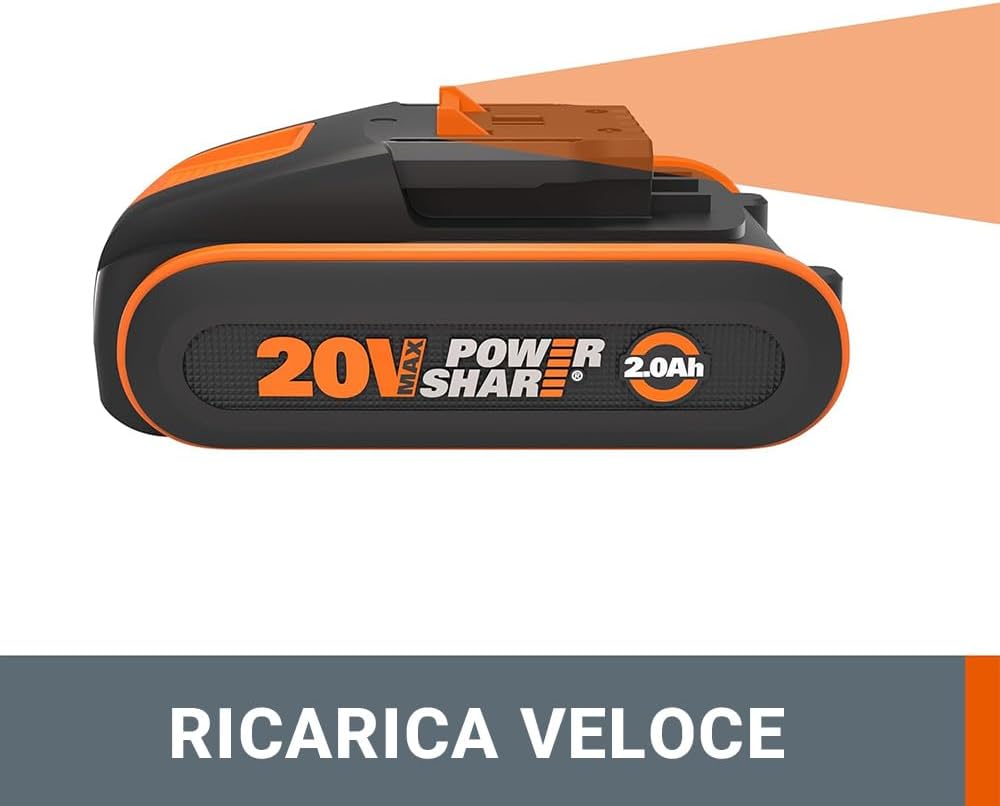 WORX Batteria Litio 20V 2,0Ah - WA3639