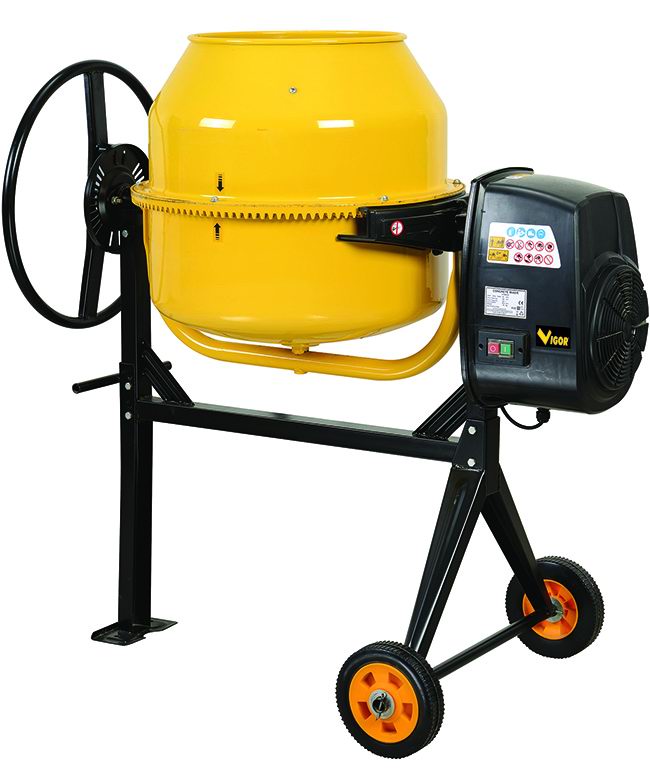 VIGOR Betoniera Elettrica 130 Litri motore 550W 220V | IP44