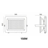 Gea Luce Proiettore LED CCT IP65 con staffa di fissaggio