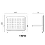Gea Luce Proiettore LED CCT IP65 con staffa di fissaggio