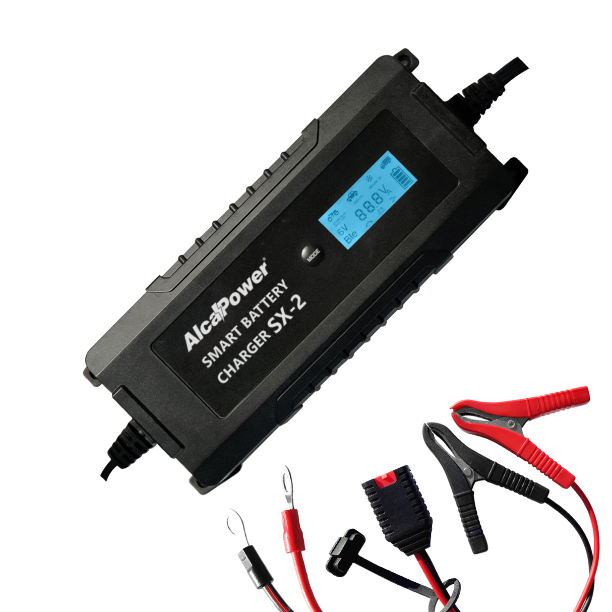ALCAPOWER SX-2 Caricabatterie Automatico 10A 12/24V | 4–240Ah | LiFePO4 & Piombo